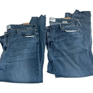 Bundle 2 Pairs Levi’s Denizen Plus Size Mid-Rise Skinny Jeans Distressed 22W EUC